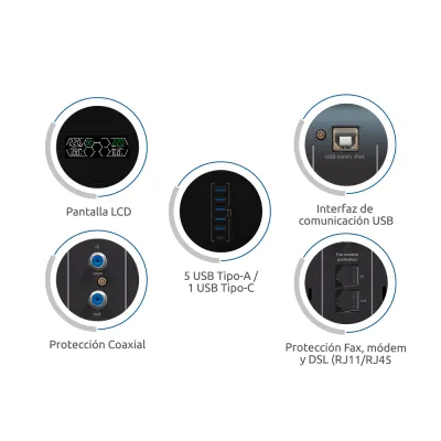 UPS Interactivo CDP R-Smart 1010i – 1000VA / 500W, PN R-SMART1010i - imagen 3