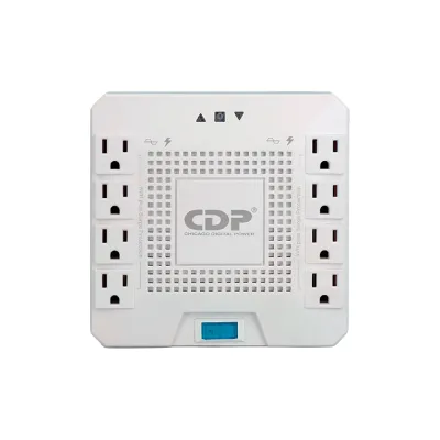 Estabilizador de Voltaje CDP RC-AVR Pro 1808i – 1800VA / 1000W - 8 Salidas con Protección de Datos RJ45/RJ11