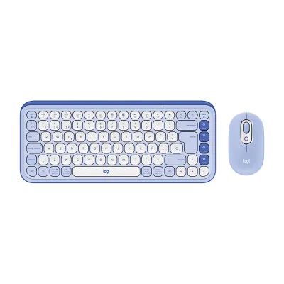 Teclado Logitech + Mouse POP ICON Bluetooth/Wireless/Copilot/Lilac - 920-013054