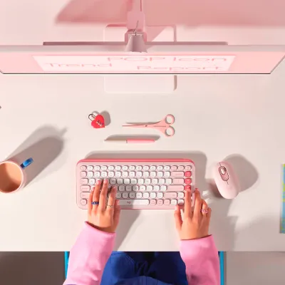 Teclado Logitech + Mouse POP ICON Bluetooth/Wireless/Copilot/Rose - 920-013053 - imagen 6
