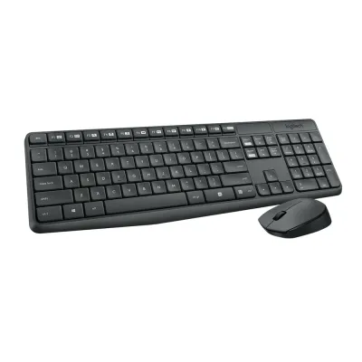 Combo de Teclado y Mouse Logitech MK235 Inalámbrico Negro - 920-007901