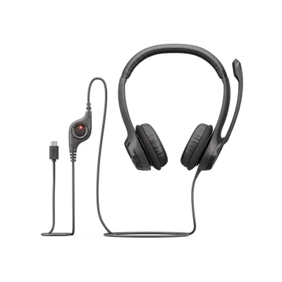 Audífono con Micrófono Logitech H390 USB-C Noise Cancelling Midnight Black - 98, PN 981-001575 - imagen 5