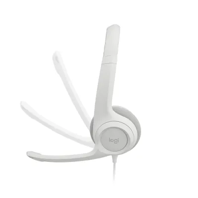 Audífono con Micrófono Logitech H390 USB Noise Cancelling White - 981-001285
