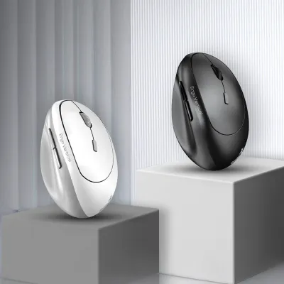 Mouse Genius Ergo 8350S AI Copilot Dual Wireless/BT Vertical 6-BOT Silent White Gre, PN 31030041401 - imagen 5