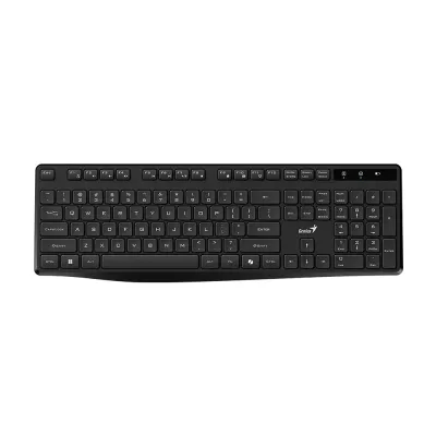 Teclado Genius Wireless KB-7200 AI Copilot Silent Multimedia USB SP Black - 313200024, PN 31320002401