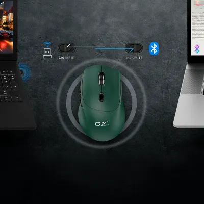 Mouse Genius GX Scorpion M8100 AI Copilot Wireless/BT 3200 DPI 6 Bot Army Green - 3, PN 31060002401 - imagen 6