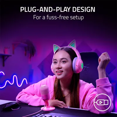 Micrófono Razer Seiren V3 Mini USB Streaming Supercardioide con Sensor Touch Silent Qu, PN RZ19-05050200-R3U1 - imagen 7