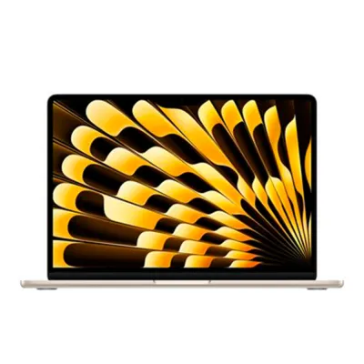 Laptop Apple MacBook Air 15.3" Liquid Retina, Chip M5 10 núcleos, 16GB, 512GB SSD, Starlight, macOS Tahoe - MDVD4E/A