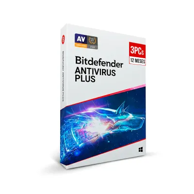 Bitdefender Antivirus Plus 3 PCs 12 meses