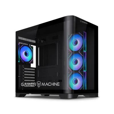 Gabinete Gamer Micronics Galaxy MIC FC1034 Cube ATX Vidrio Curvo 4 Fans ARGB Negro