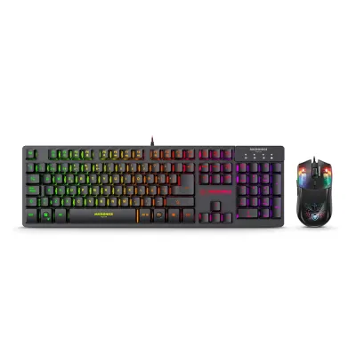 Kit Gamer 2 en 1 Micronics Neon MIC GT1000+ Teclado Rainbow Anti-Ghosting Mouse RGB 7200 DPI