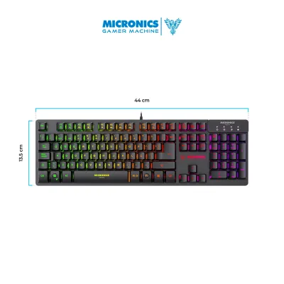 Kit Gamer 2 en 1 Micronics Neon MIC GT1000+ Teclado Rainbow Anti-Ghosting Mouse RGB 7200 DPI