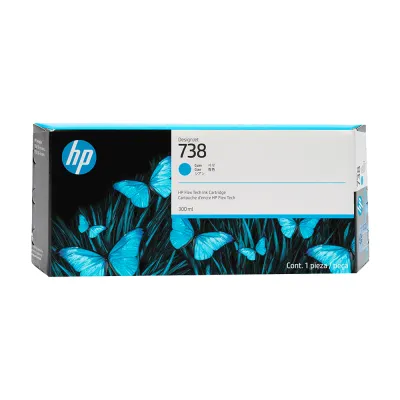 Cartuchos De Tinta Cartucho de Tinta HP 738 Cian 300ml, PN 676M6A
