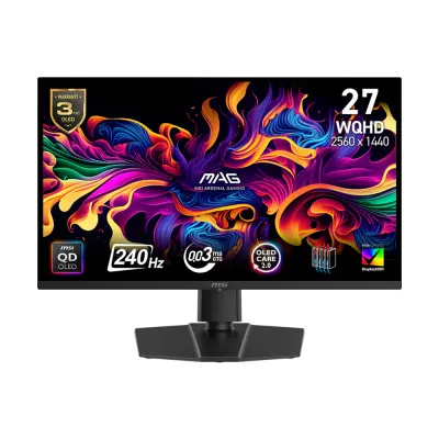 Monitor MSI MAG (9S6-3CE51T-002) | 26.5" WQHD (2560×1440) QD-OLED | 240 Hz | 0.03 ms GtG | HDMI 2.1 + DP