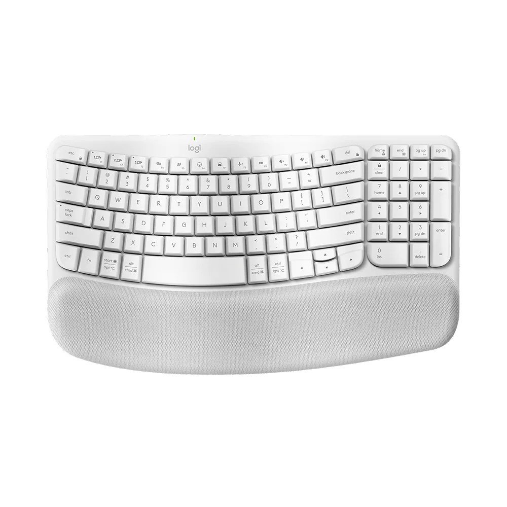 Teclado Logitech 920-012279 Teclado Logitech ERGO Wave Wireless Bolt/ BT/ White - 920-012279