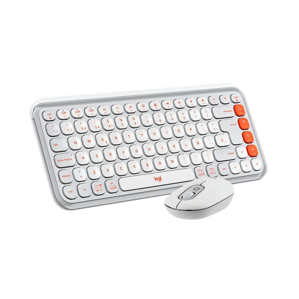 Teclado Logitech 920-013055 Teclado Logitech + Mouse POP ICON Bluetooth/Wireless/Copilot/White - 920-013055