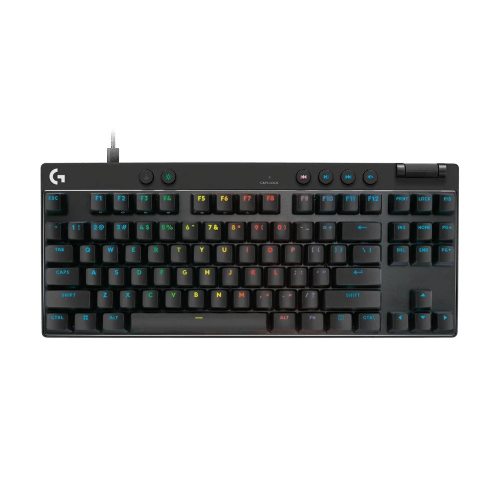 Teclado Logitech 920-013131 Teclado Logitech Pro X TKL Rapid Análogo/Wired USB-C/Lightsync RGB/Keycontrol Negro - 9, PN 920-013131