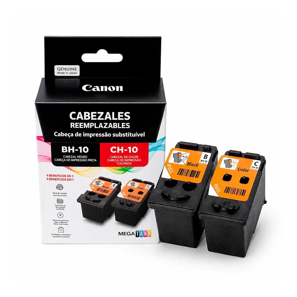 Cabezale Canon 3418C004AA Cabezale Kit de Cabezales Canon BH-10 - Negro y CH-10 Color, PN 3418C004AA