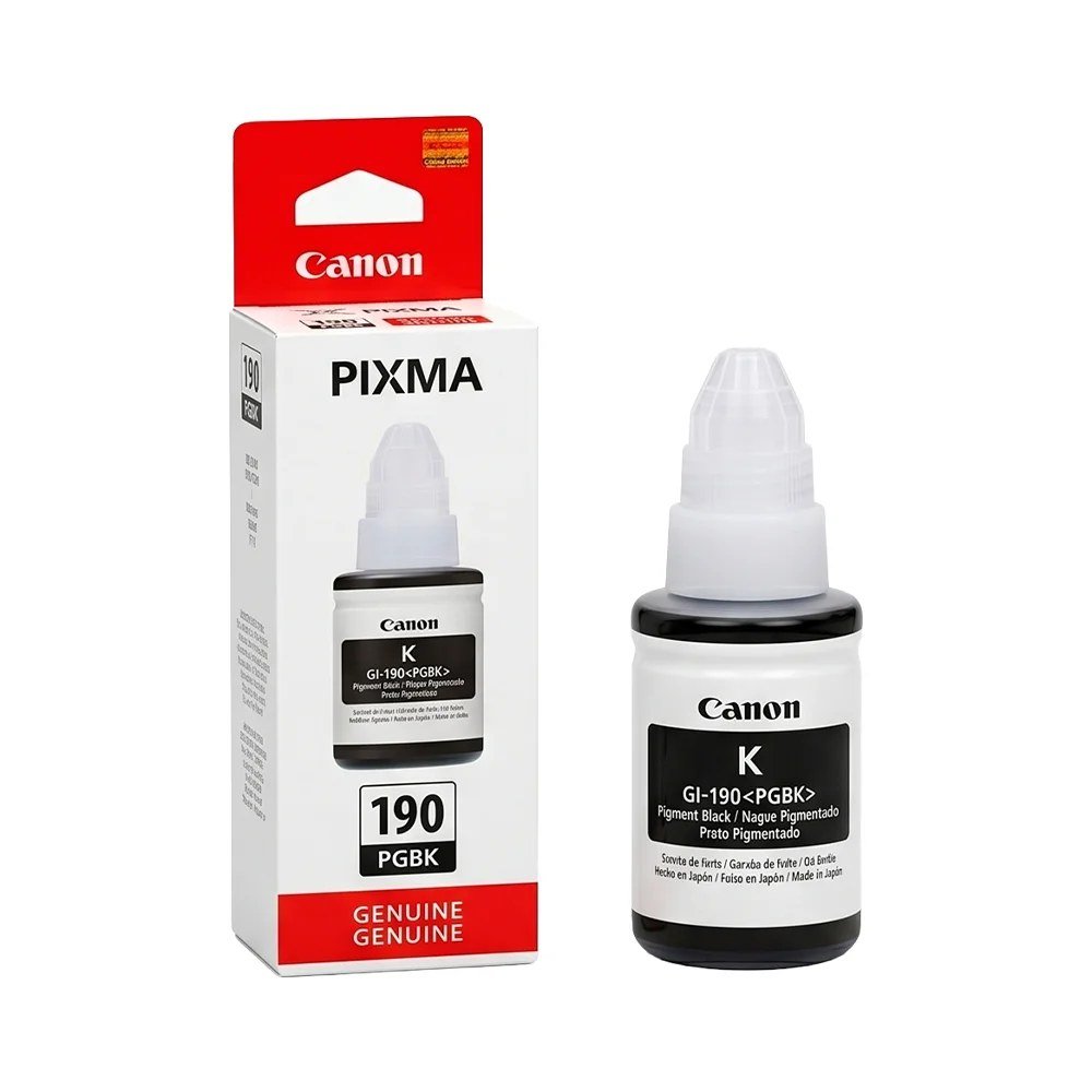 Botellas De Tinta Canon 0667C001AB Botellas De Tinta Botella de Tinta Canon GI-190 BK - Negro, PN 0667C001AB