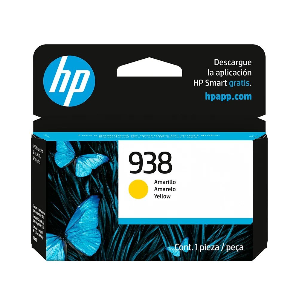 Cartuchos De Tinta HP 4S6X7PL Cartuchos De Tinta Cartucho de Tinta HP 938 Amarillo 10ml, PN 4S6X7PL