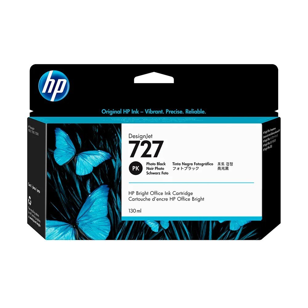 Cartuchos De Tinta HP B3P23A Cartuchos De Tinta Cartucho de Tinta HP 727 Negro Foto 130ml, PN B3P23A