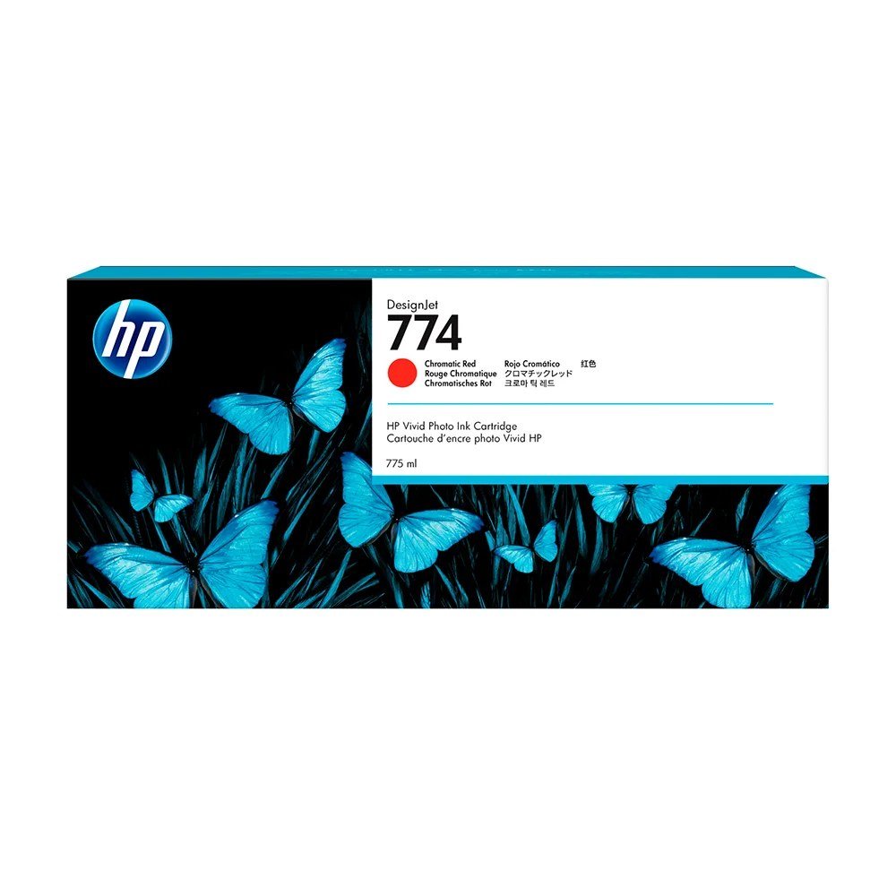 Cartuchos De Tinta HP P2W02A Cartuchos De Tinta Cartucho de Tinta HP 774 Rojo Cromático 775ml, PN P2W02A