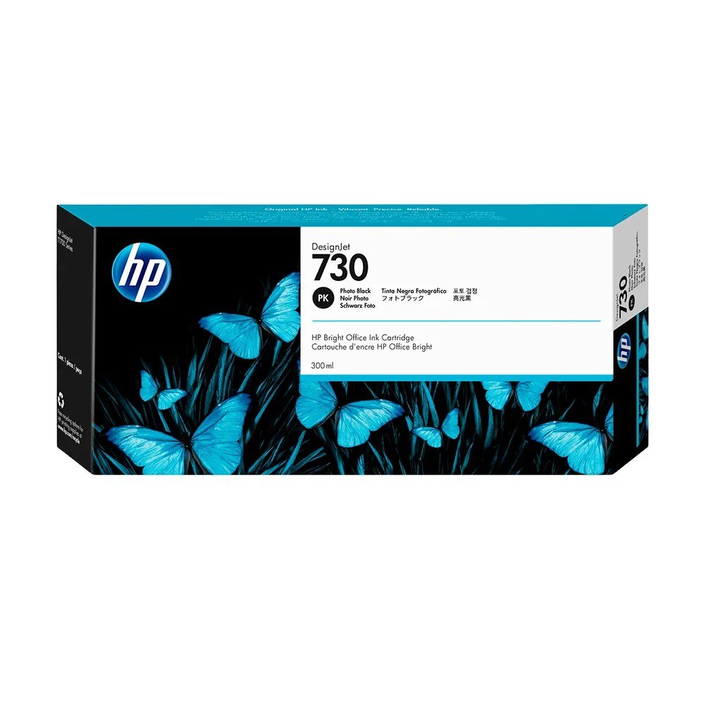 Cartuchos De Tinta HP P2V73A Cartuchos De Tinta Cartucho de Tinta HP 730 Negro Foto 300ml, PN P2V73A