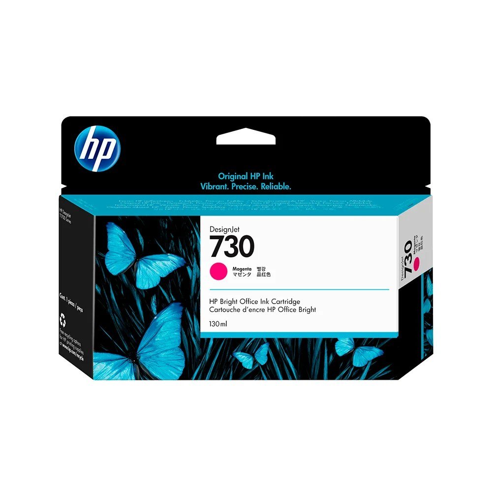 Cartuchos De Tinta HP P2V63A Cartuchos De Tinta Cartucho de Tinta HP 730 Magenta 130ml, PN P2V63A