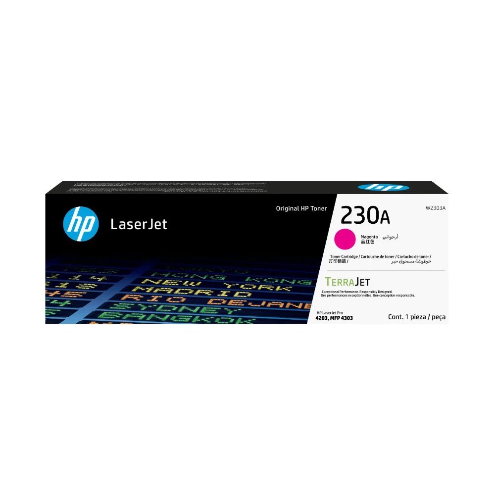 Tóner HP W2303A Tóner 230A Magenta Original W2303A para HP LaserJet