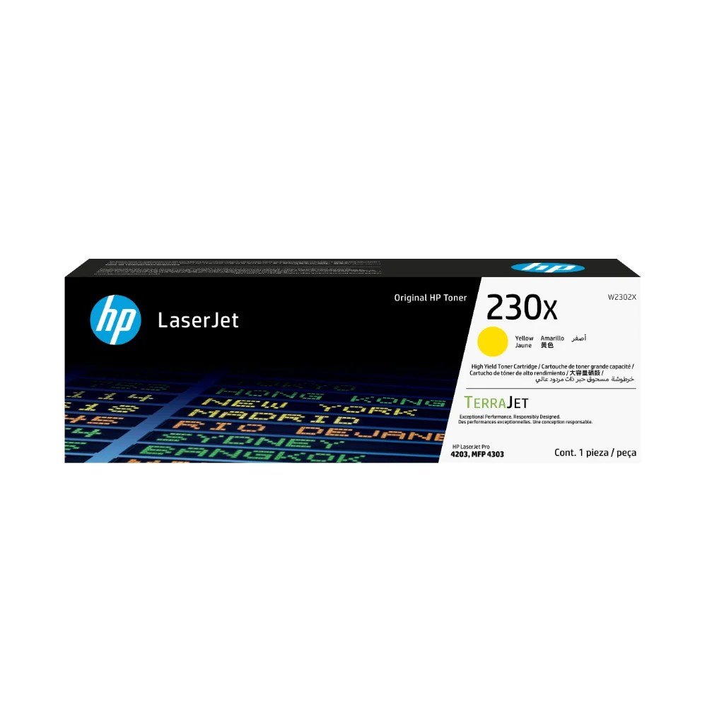 Tóner HP W2302X Tóner 230X Amarillo Original W2302X para HP LaserJet