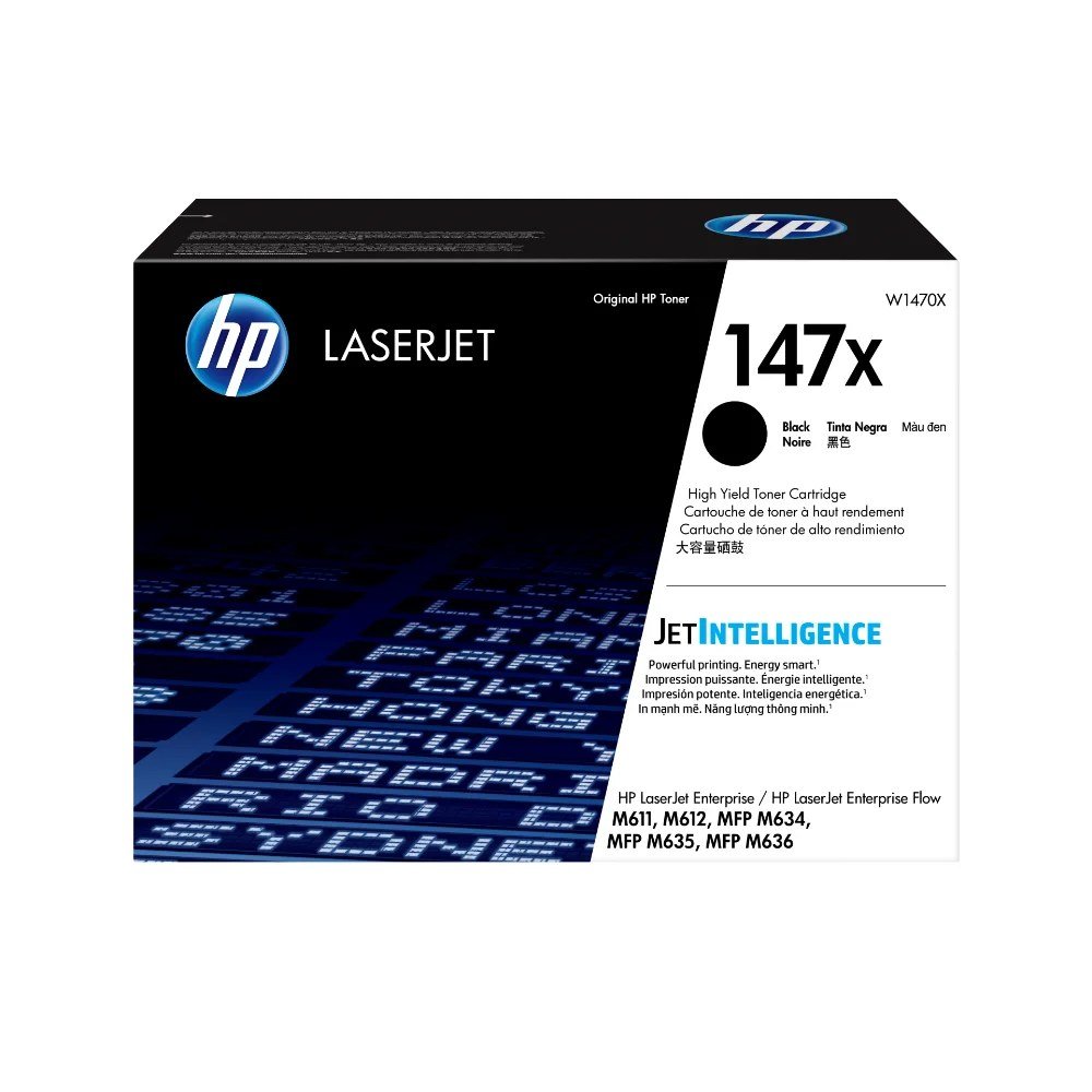 Tóner HP W1470X Tóner 147X Negro Original W1470X para HP LaserJet