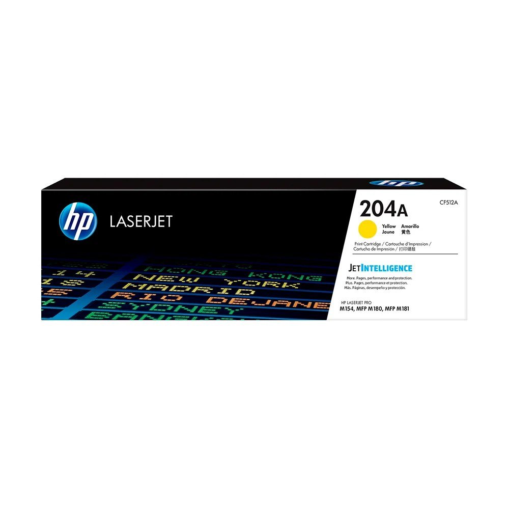 Tóner HP CF512A Tóner 204A Amarillo Original CF512A para HP LaserJet