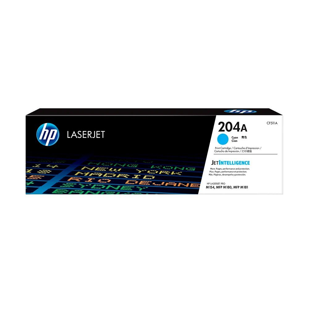 Tóner HP CF511A Tóner 204A Cian Original CF511A para HP LaserJet