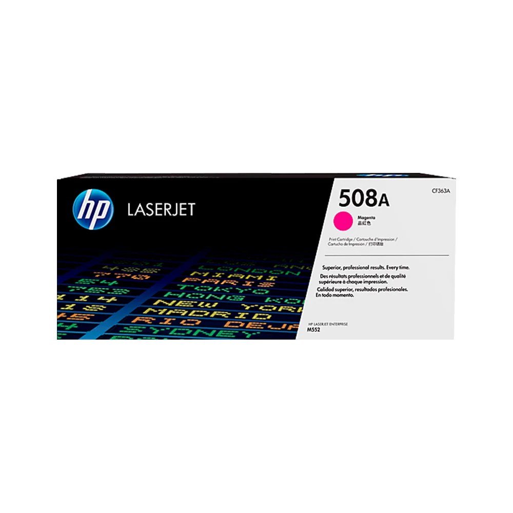 Tóner HP CF363A Tóner 508A Magenta Original CF363A para HP LaserJet