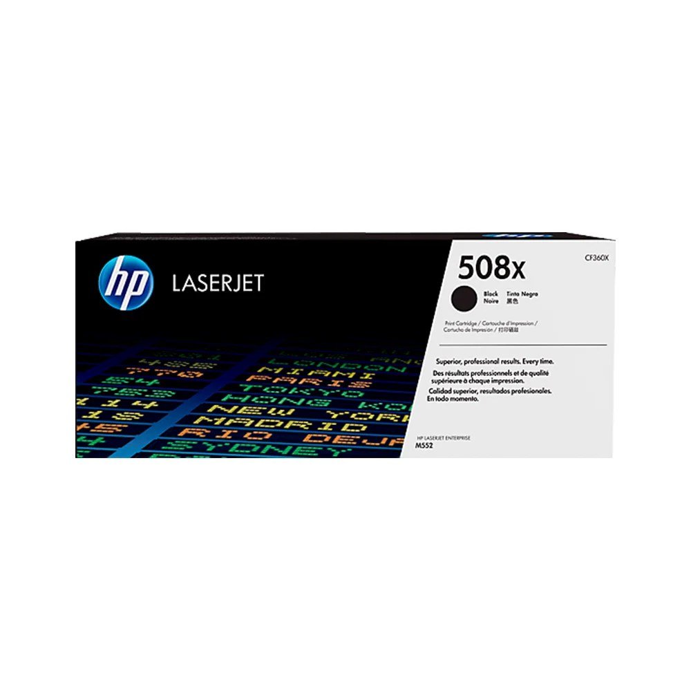Tóner HP CF360X Tóner 508X Negro Original CF360X para HP LaserJet
