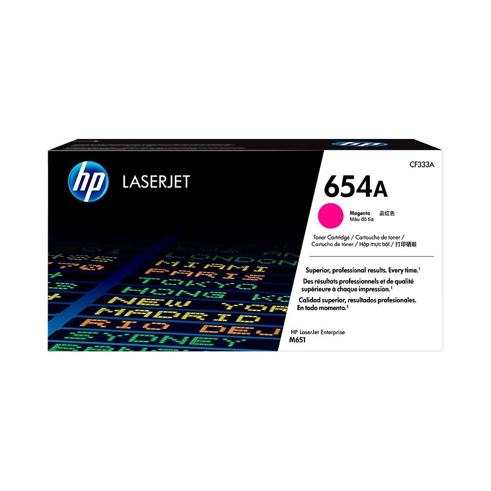 Tóner HP CF333A Tóner 654A Magenta Original CF333A para HP LaserJet