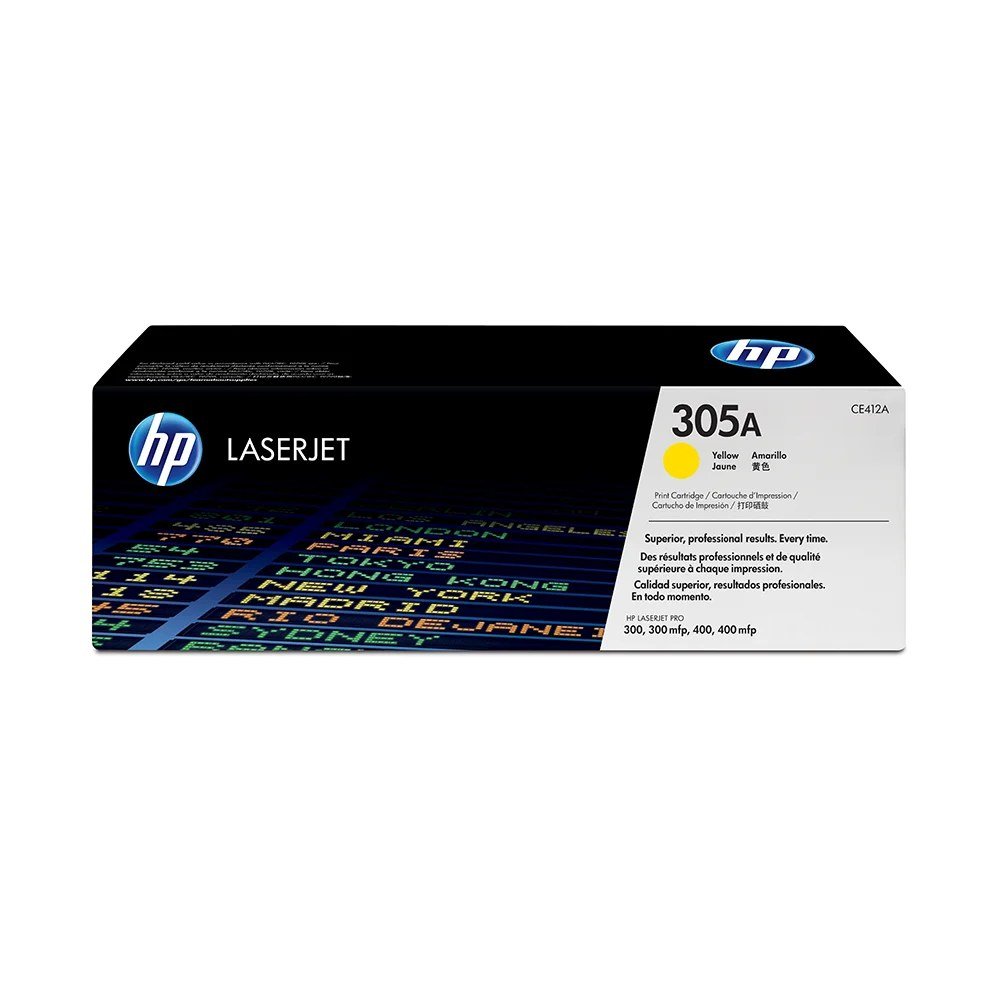 Tóner HP CE412A Tóner 305A Amarillo Original CE412A para HP LaserJet