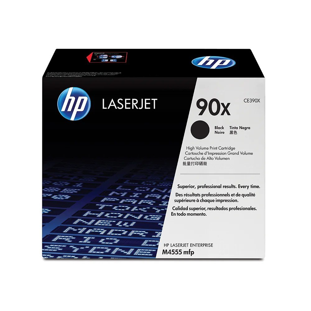Tóner HP CE390X Tóner 90X Negro Original CE390X para HP LaserJet