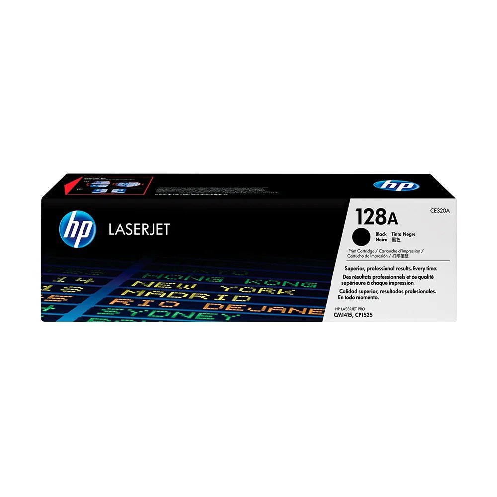 Tóner HP CE320A Tóner 128A Negro Original CE320A para HP LaserJet