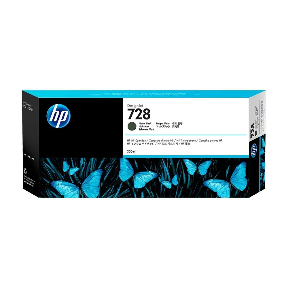 Cartuchos De Tinta HP F9J68A Cartuchos De Tinta Cartucho de tinta HP DesignJet 728 negro mate de 300 ml (F9J68A)