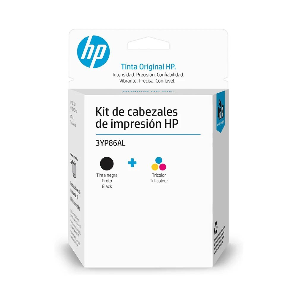 Consumible HP 3YP86AL Consumible Kit de cabezales de impresión HP GT negro, tricolor (3YP86AL)
