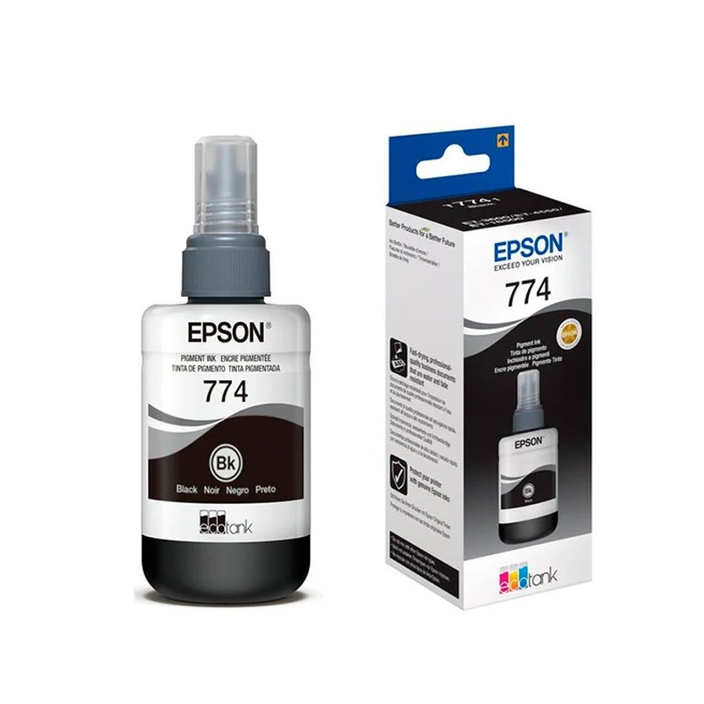 Botellas De Tinta Epson T774120-AL Botellas De Tinta Botella de tinta Epson T774 Negro (T774120-AL)